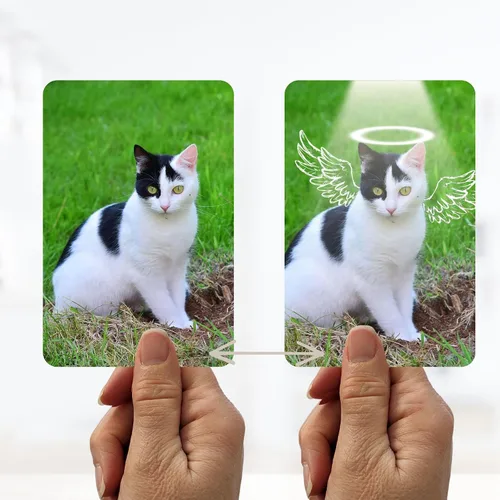 Vista 2 de 3dreactions Foto lenticular personalizada Flip Picture FLOTO, volteando imágenes hechas a medida de tus fotos pasan de una imagen a otra mientras