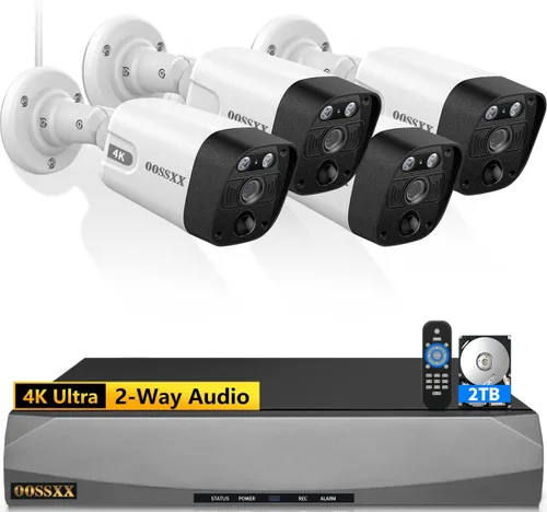Vista 10 de (4K/8.0 megapíxeles y gran angular de 130°) Cámara PoE de audio de 2 vías con cable Sistema de cámara de seguridad para el hogar al aire libre