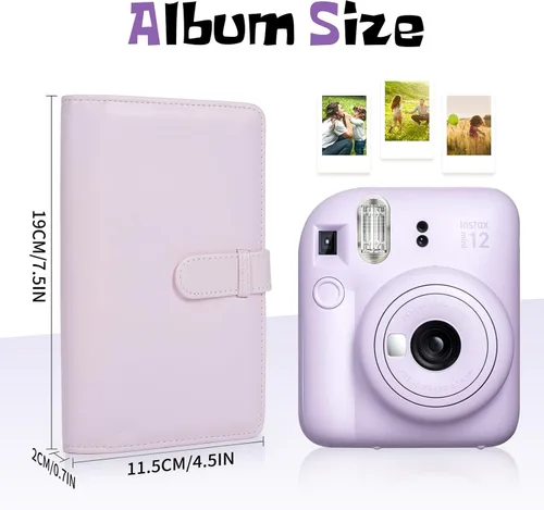 Vista 2 de Phetium Mini álbum de fotos de 108 bolsillos para película Fujifilm Instax Mini, Polaroid Snap, foto de 2x3", tarjeta de foto Kpop, libro álbum tipo