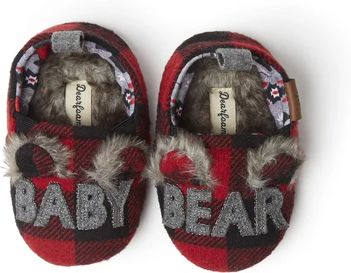 Vista 2 de Dearfoams Regalos de Navidad - Pantuflas de Oso Familiares a juego para bebés y niños