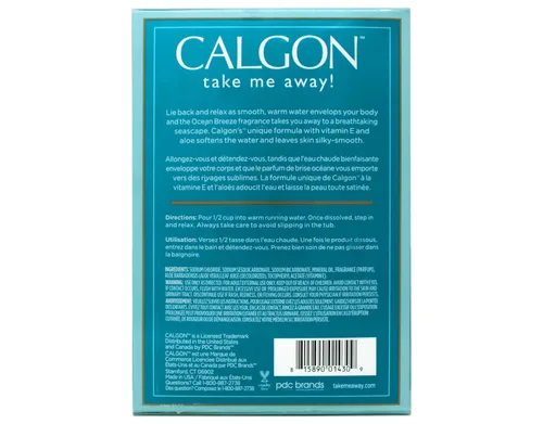 Vista 2 de Calgon Cuentas de baño ultra hidratantes de 30 onzas (brisa oceánica, paquete de 3)