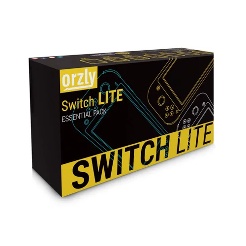 Vista 2 de Orzly Switch Lite Accessories Bundle - Funda y protector de pantalla para consola Nintendo Switch Lite, cable USB, soporte para juegos, funda