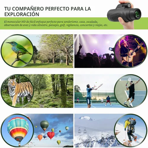 Vista 8 de Telescopio monocular 8x42 impermeable de alta potencia para adultos