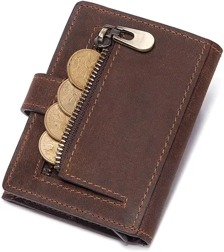Vista 5 de HUMERPAUL Cartera de seguridad para tarjetas de crédito Soporte para tarjetas RFID Cartera pequeña Soporte para 9 tarjetas de crédito Bloqueo