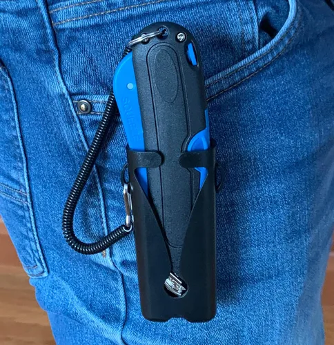 Vista 7 de Garvey 091524 cúter de seguridad con funda, color negro y azul, Negro/Azul