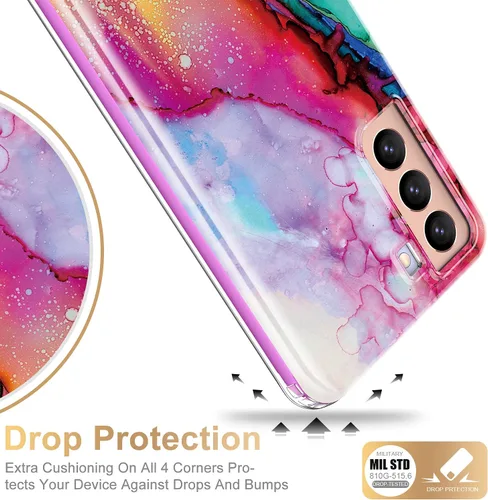 Vista 5 de ESDOT - Funda protectora para celular Samsung Galaxy S21 Plus, de grado militar, resiste caídas de 21 pies (probado), con diseños modernos