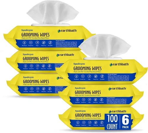 Vista 11 de Earthbath Toallitas para aseo de perros - Toallitas para perros para patas y trasero, Toallitas para mascotas para perros y gatos, ayuda para pieles