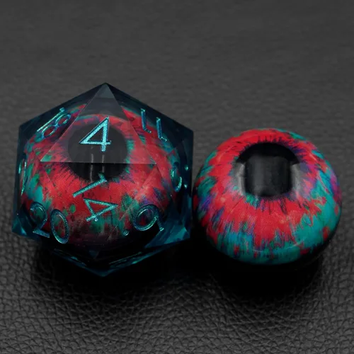Vista 19 de Liquid Core - Dados gigantes de 1.97 pulgadas, dados de mazmorras y dragones hechos a mano con caja de regalo. RPG poliédrico D20 de 1.969 in