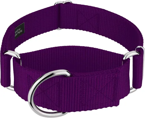 Vista 29 de Country Brook Design - Collar ancho para perro, ajustable para razas grandes - Collar de perro de nailon sólido Martingala