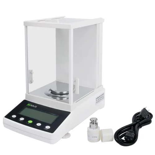 Vista 2 de U.S. Solid Balanza de precisión de 1 mg - Báscula de precisión de laboratorio analítico de 21.16 oz con sensor electromagnético, 0.00 oz x 21.16 oz