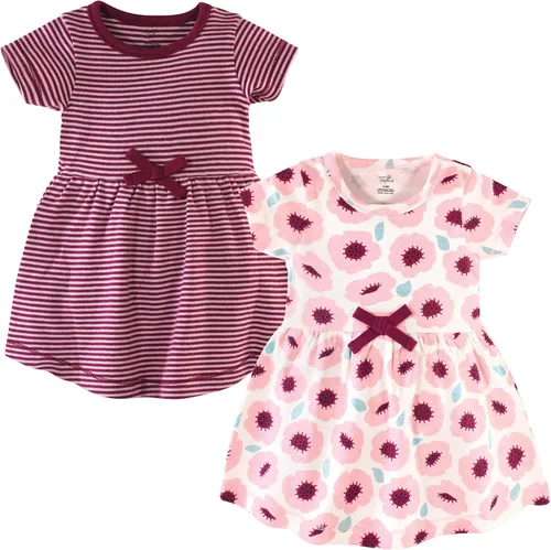 Vista 106 de Touched by Nature - Vestidos de manga corta y manga larga de algodón orgánico para niñas pequeñas, bebés y mujeres Manga larga con flores abstractas