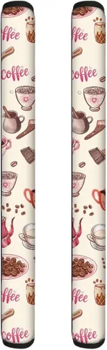 Vista 38 de 2 fundas para manijas de refrigerador, decoración otoñal, hojas de arce, fundas para manijas de puerta de nevera, lavables a máquina, microondas
