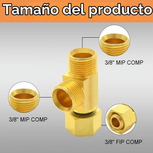 Vista 2 de TTFLEX - Camiseta de compresión de 3/8 pulgadas, 4 piezas de tope angular