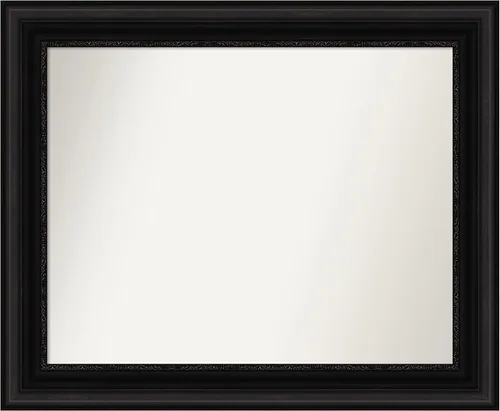 Vista 303 de Amanti Art Espejo personalizado, espejo de baño negro puente, espejo de pared o espejo de tocador de baño sobre el fregadero (26 x 26 pulgadas)