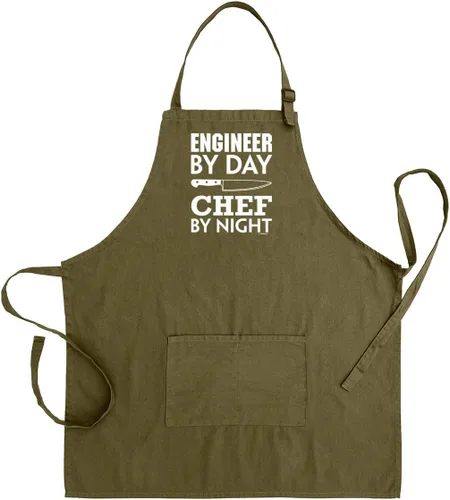 Vista 9 de Engineer By Day Chef By Night - Delantal ajustable con dos bolsillos