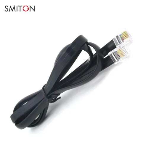 Vista 2 de Black Color 3FT 6P6C RJ12 cable de teléfono