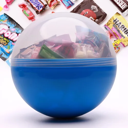 Vista 12 de Paquete variado de dulces en cápsula redonda gigante de color transparente – Surtido de dulces envueltos individualmente 20 piezas de 0.74 libras