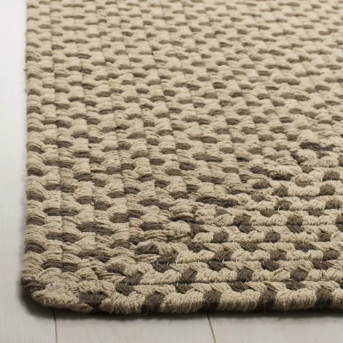 Vista 3 de SAFAVIEH Alfombra trenzada de 2'3"x14', beige y marrón BRD173A