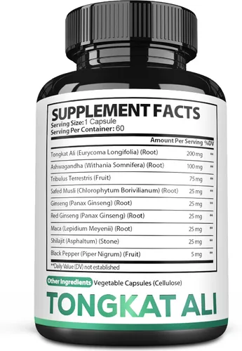 Vista 7 de Satoomi Extracto de raíz de Tongkat Ali 200: 1-9 hierbas esenciales con Ashwagandha, Tribulus Terrestris y más – Apoya la fuerza, la energía