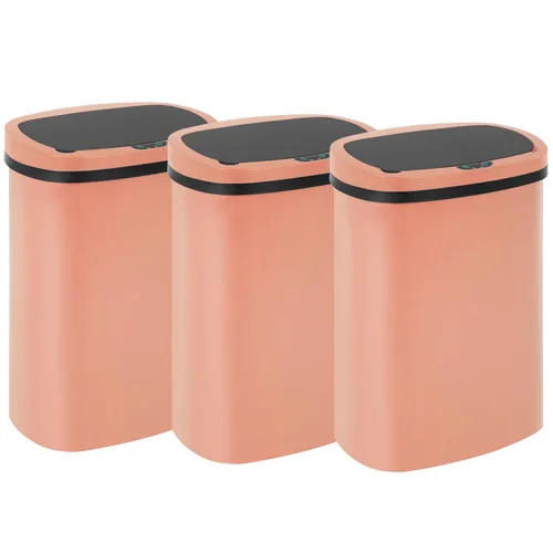Vista 17 de Cubo de basura de cocina de 13 galones con tapa, cubo de basura automático sin contacto para cocina, cubo de basura de plástico PP con sensor de Azul