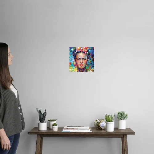 Vista 2 de CANVAS ON DEMAND Vinilo decorativo Frida Kahlo II, obra de arte