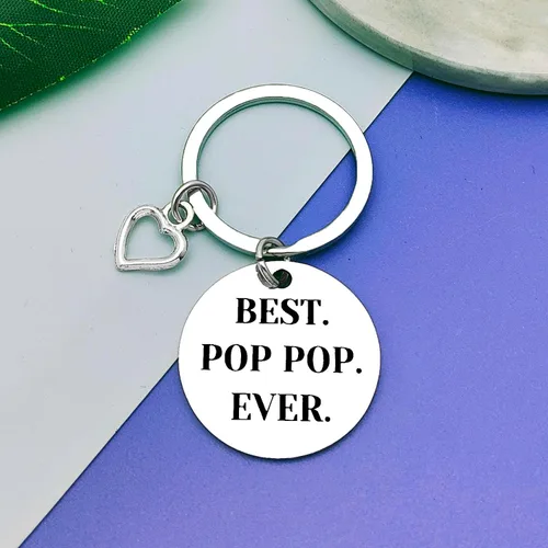 Vista 4 de Regalos para papá, llavero para abuelo, regalos de nieto, nieta, abuelo, regalos de cumpleaños, joyería para el día del padre, llavero para abuelo