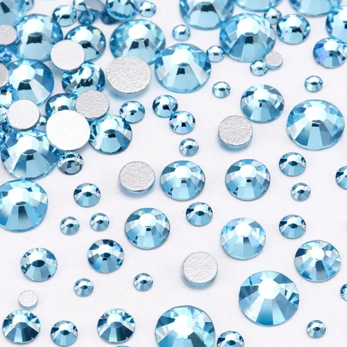 Vista 22 de Dowarm 2650 unidades de pegamento de diamantes de imitación de cristal con parte trasera plana, 6 tamaños de 0.059 in, 0.079 in, 0.110 in, 0.189 in