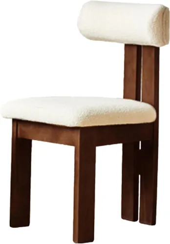 Vista 16 de Sillas de comedor modernas tapizadas, sillas de cocina con marco de madera maciza, silla de sala de estar, cómodo soporte de respaldo alto para sala
