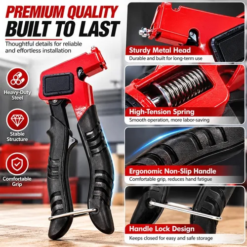 Vista 2 de 91 Piece Petal Jack Nuttool Kit M4/M5/M6 Wall Metal Anchors Installation #B