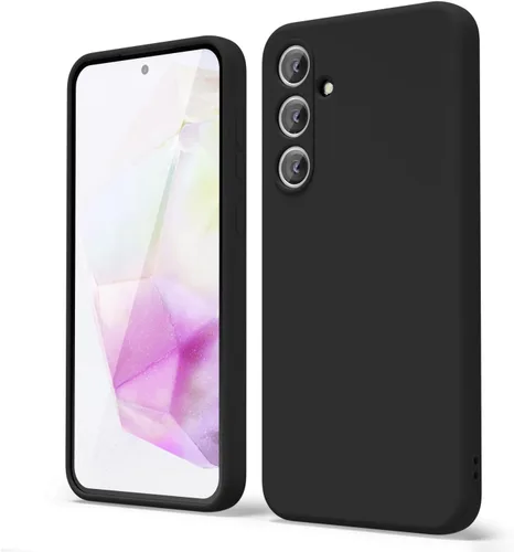 Vista 229 de oakxco Funda para teléfono Samsung Galaxy A12 con agarre de silicona líquida, linda delgada fina suave cubierta de gel de goma TPU lisa para mujeres