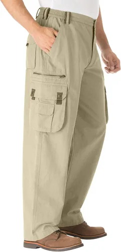 Vista 4 de Boulder Creek by Kingsize - Pantalones cargo Ripstop para hombre