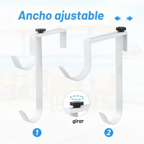 Vista 3 de Savita Ganchos dobles para poste de piscina, ganchos engrosados
