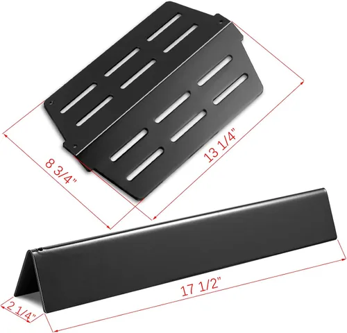 Vista 4 de 65505 Deflectores de calor 7620 7621 Barras aromatizantes piezas de repuesto para parrilla Weber Genesis 300 Series con perilla de control frontal