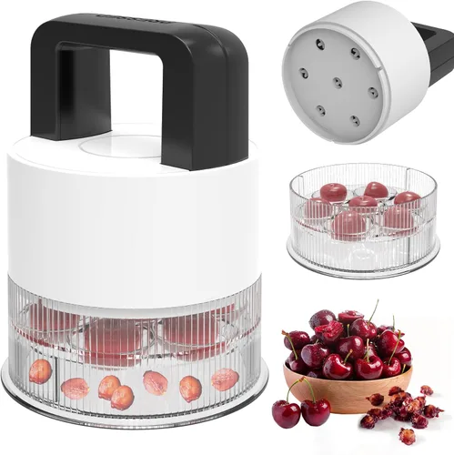 Vista 11 de Herramienta para picar cerezas, herramienta de picadura de acero inoxidable resistente, herramienta portátil de semillas de cerezas con diseño