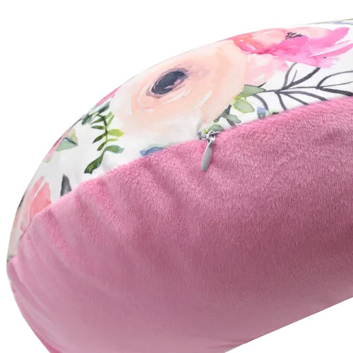 Vista 5 de Funda de almohada de lactancia, funda de lactancia con flores de acuarela para niñas, decoración floral rosa, suave, se adapta perfectamente al bebé