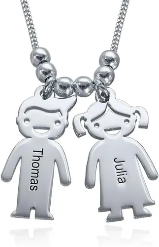 Vista 7 de Collar con colgante de amuleto grabado hecho a mano para niño o niña - Amuletos personalizados hechos a medida para niños - Regalo de joyería