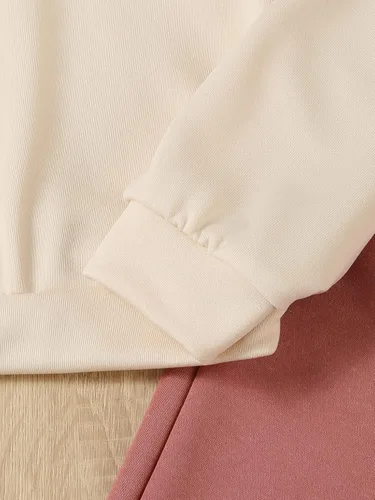 Vista 4 de COZYEASE Conjunto de 2 piezas para niña, sudadera con capucha y pantalones deportivos