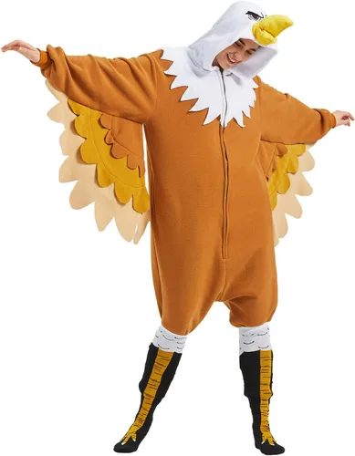 Vista 5 de Disfraz de Mothman para Halloween, pijama de una pieza para adultos, cosplay, animal, pijama de Navidad para mujeres y hombres