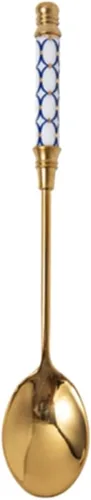 Vista 14 de Cucharas de café de acero inoxidable chapadas en oro, cucharaditas de acero inoxidable, cuchara de cerámica, cuchara de té y café para postre