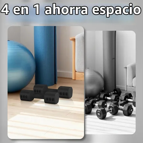 Vista 7 de Juego de 2 mancuernas ajustables, juego de pesas ajustables, mango antideslizante, juego de mancuernas de pesas libres 4 en 1 para mujeres en casa
