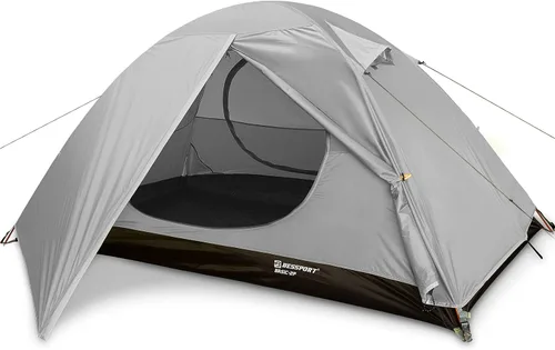 Vista 9 de Bessport Tienda de campaña para 1/2 persona, impermeable, dos puertas, tienda de mochilero, fácil instalación, ligera, para exteriores, senderismo