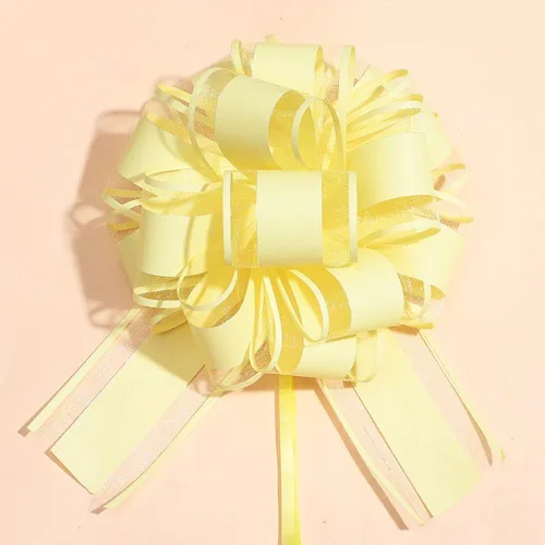 Vista 14 de 6 piezas de lazos de tirar, lazo de regalo verde frijol, 6 pulgadas, Navidad, fiesta, regalo de cumpleaños, boda, lazos de cinta para envolver cajas