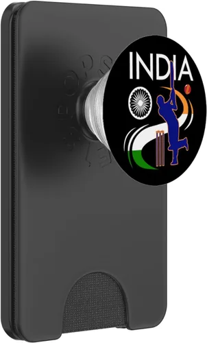 Vista 7 de India - Pincel de cricket con bandera india para teléfonos y tabletas