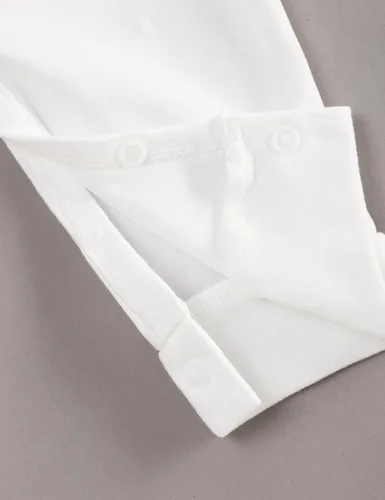 Vista 6 de RCPATERN Ropa de bebé de Halloween Mono de rayas blancas y negras para bebés de 0 a 24 meses
