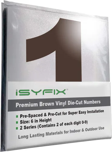 Vista 120 de iSYFIX Calcomanías de Números de Vinilo Verde Manzana – 1.5 Pulgadas Autoadhesivas (2 Juegos) – Calcomanía Premium Troquelada y Pre-espaciada