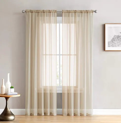 Vista 12 de Empire Home Addison - Cortinas de gasa transparente para ventana, juego de 2 (verde salvia, 108 pulgadas extra largas)