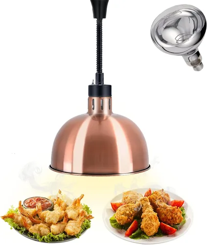 Vista 10 de JIAWANSHUN Lámpara retráctil de calor de alimentos con bombilla 250W Bronce