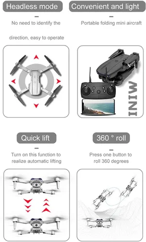 Vista 5 de Drones sin escobillas con cámara para adultos 4K, Fotografía aérea de alta definición Evitación de obstáculos Cuatro aviones Posicionamiento