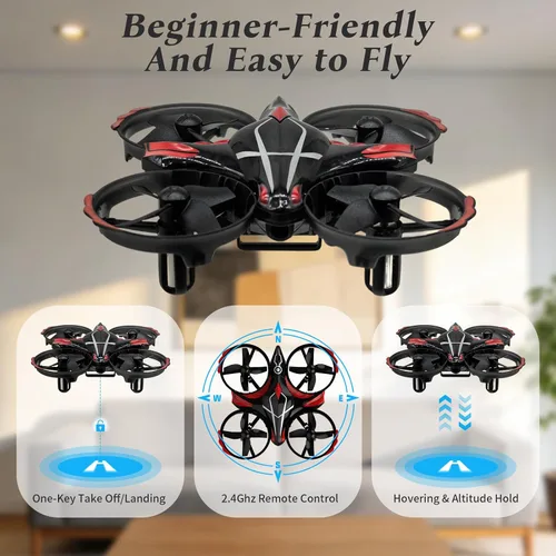 Vista 5 de A ALPHA Mini dron para niños, juguete volador controlado por gestos y aviones RC con control remoto, diversión en interiores y exteriores para niños