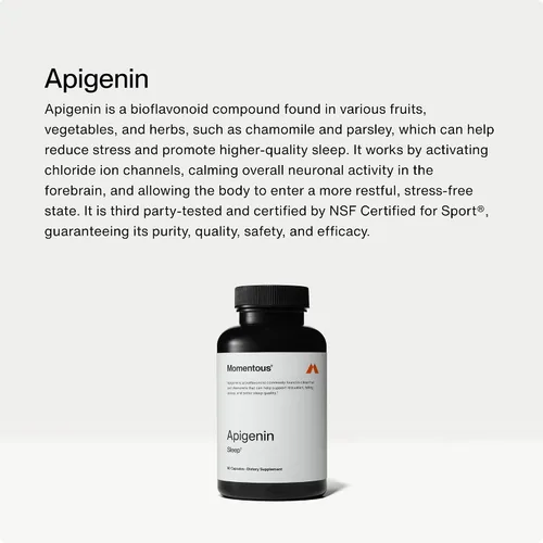 Vista 5 de Momentous Magtein Magnesio L-treonato de 145 mg, suplemento de apigenina y suplemento de L-teanina - Apoya la función cognitiva y promueve